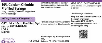Mm1 (10 Calcium Chloride 1000mg   10ml ( 100mg  mL) 70518 4734 00)
